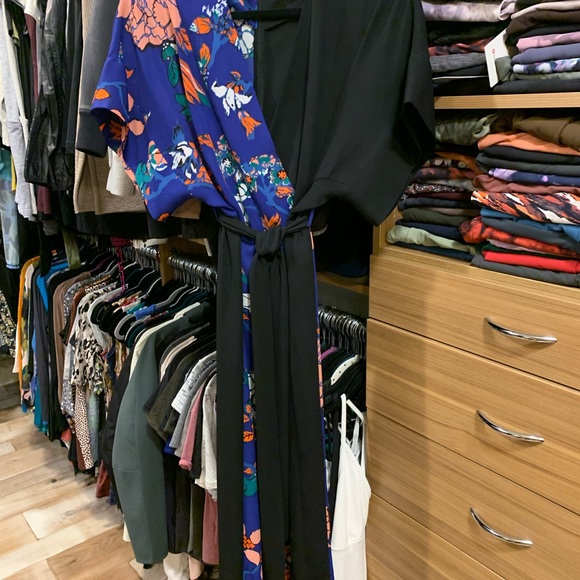 Diane Von Furstenberg Karissa Jumpsuit Blue 4 - Picture 5 of 12